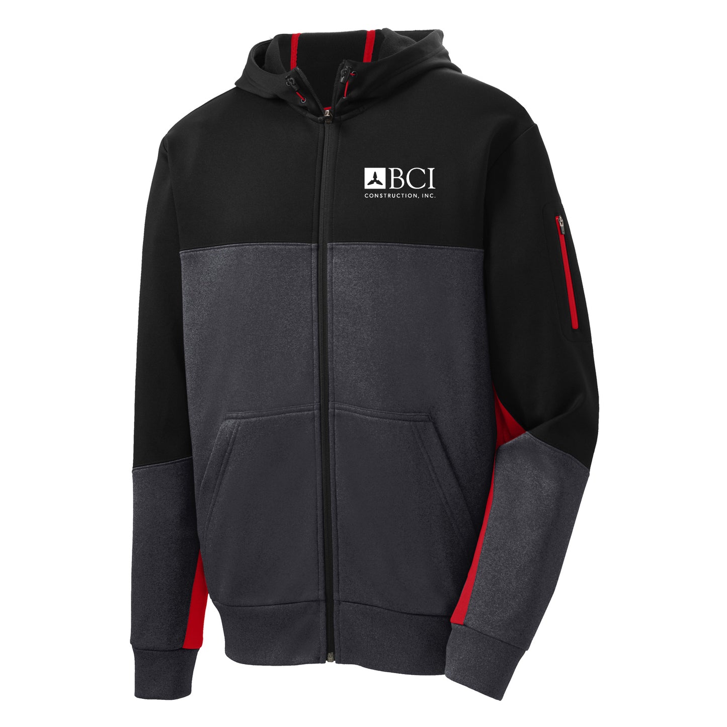 BCI Tech Fleece Colorblock Full-Zip Hooded Jacket