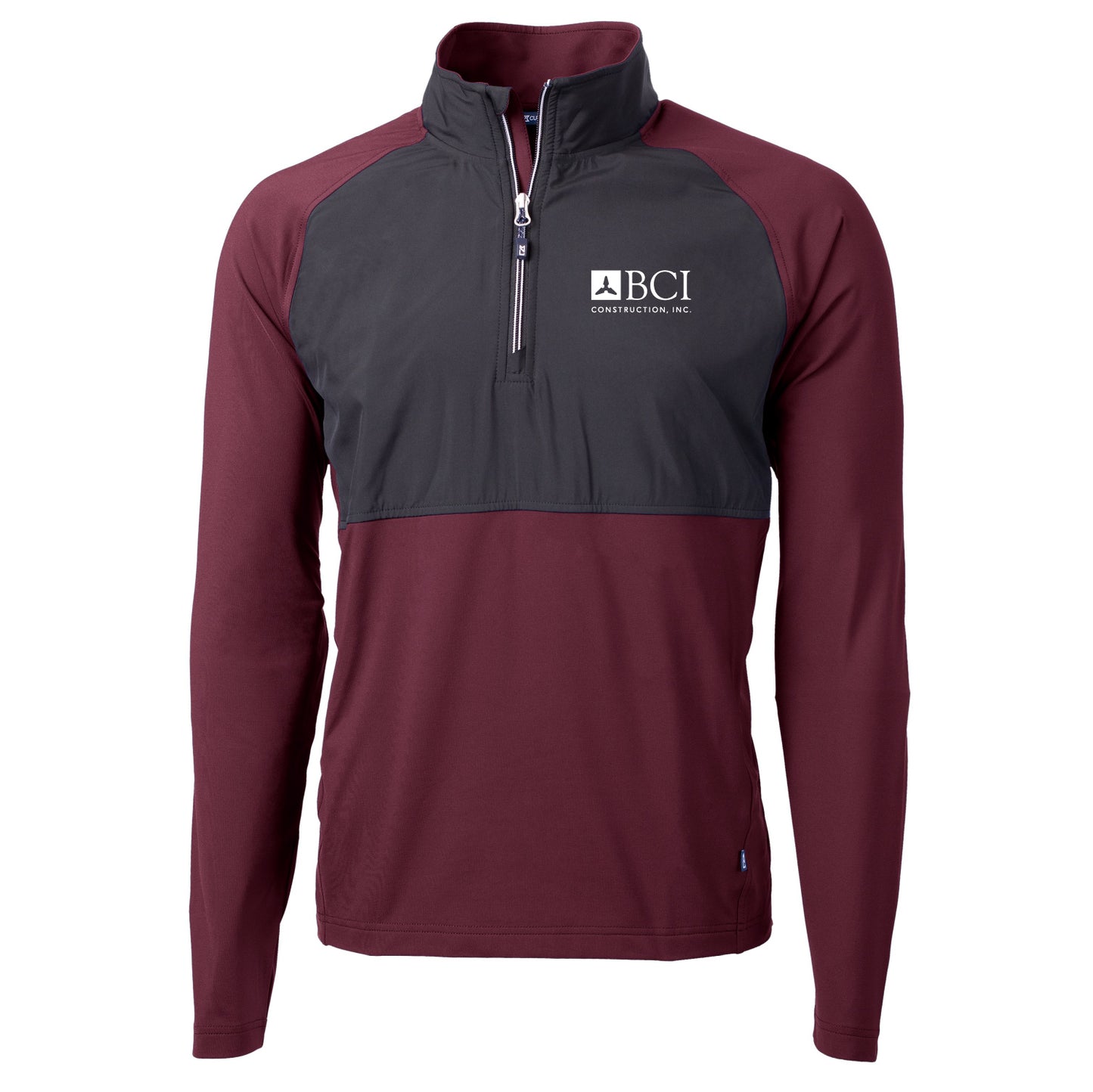 BCI Cutter & Buck Men's Adapt Eco Knit Hybrid Recycle Quarter Zip