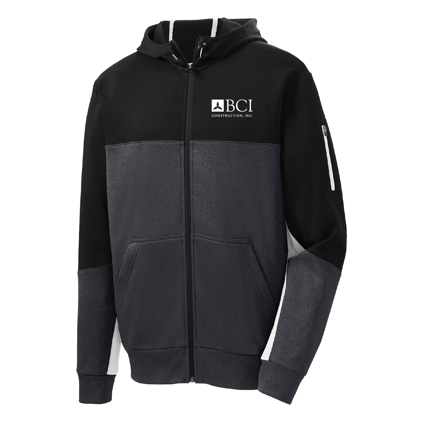 BCI Tech Fleece Colorblock Full-Zip Hooded Jacket