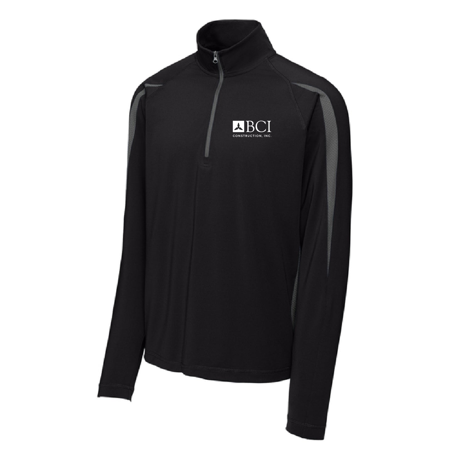 BCI Sport-Wick® Stretch 1/4-Zip Colorblock Pullover