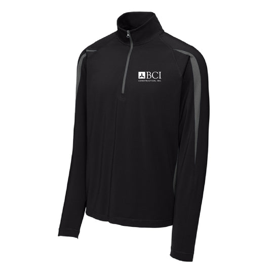 BCI Sport-Wick® Stretch 1/4-Zip Colorblock Pullover