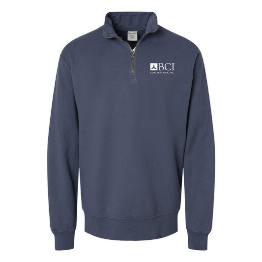 BCI Garment-Dyed Quarter-Zip Sweatshirt