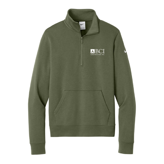 BCI Nike Women's Club Fleece Sleeve Swoosh 1/2-Zip