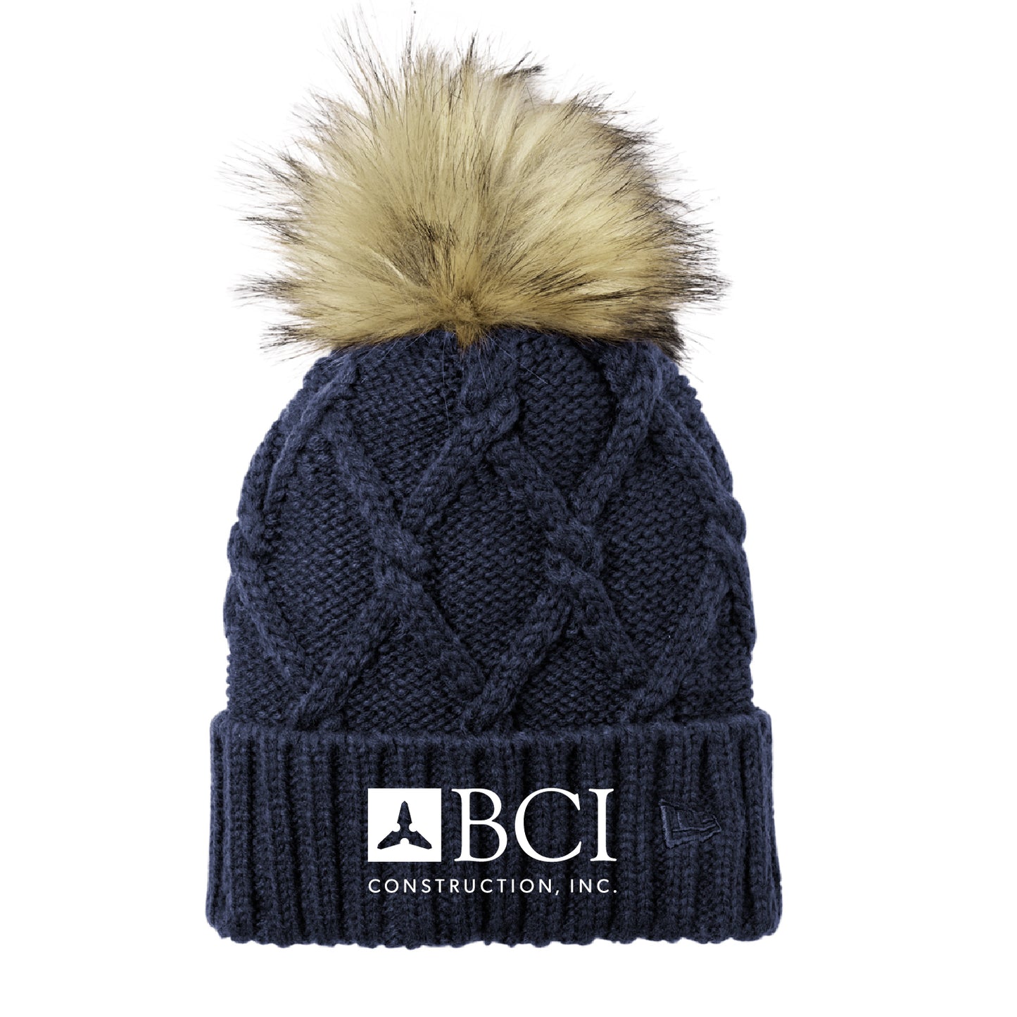BCI Faux Fur Pom Beanie