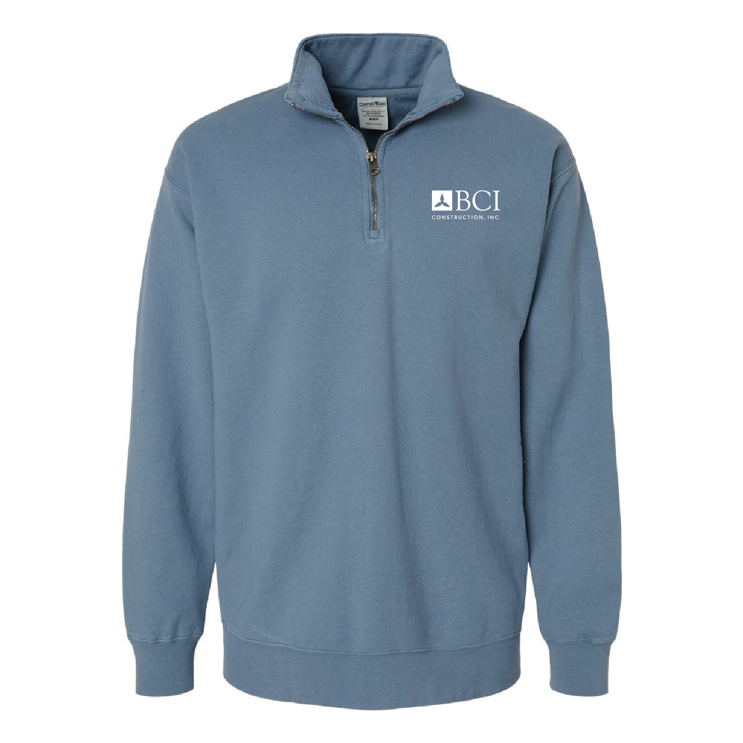 BCI Garment-Dyed Quarter-Zip Sweatshirt