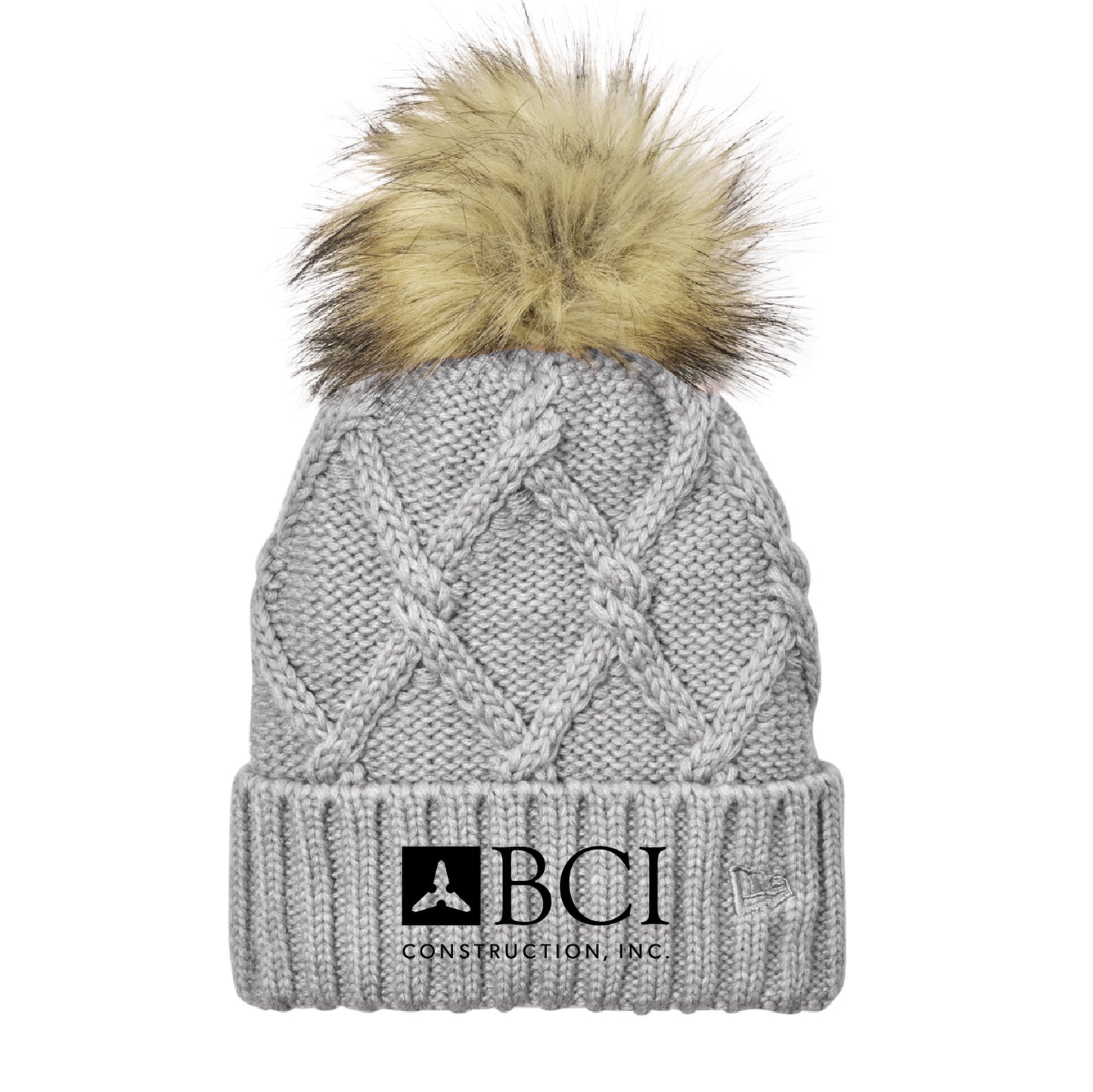 BCI Faux Fur Pom Beanie