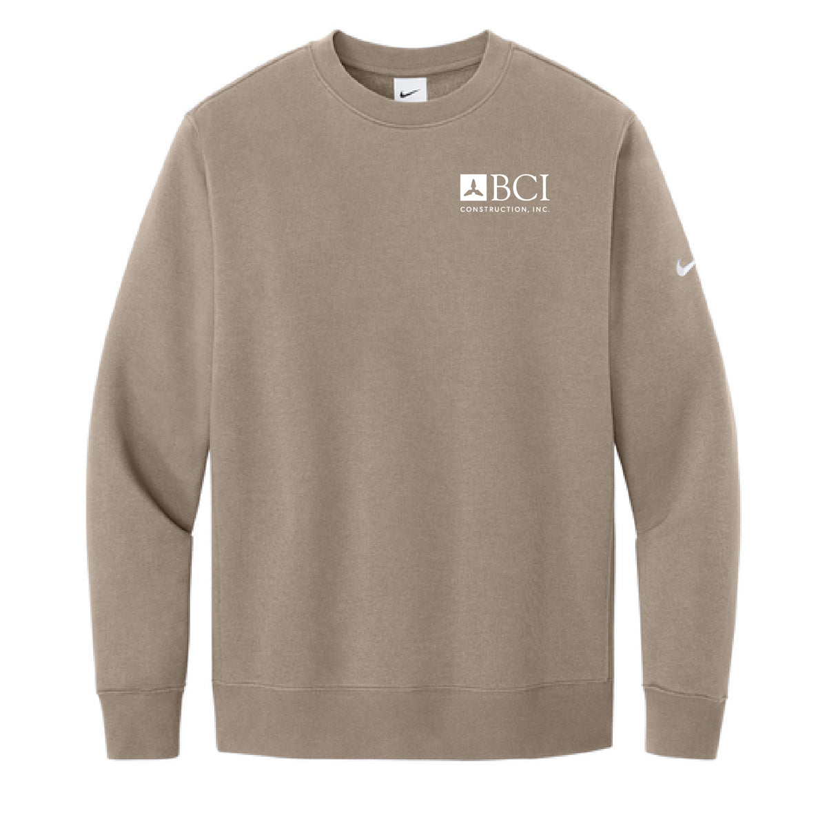 BCI Nike Club Fleece Sleeve Swoosh Crew