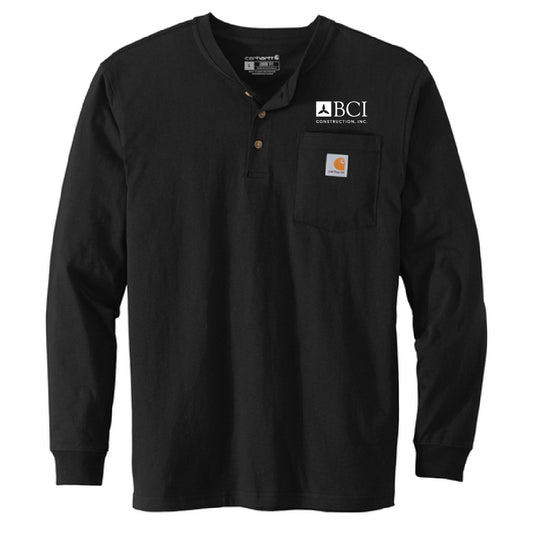 BCI Carhartt® Long Sleeve Henley T-Shirt