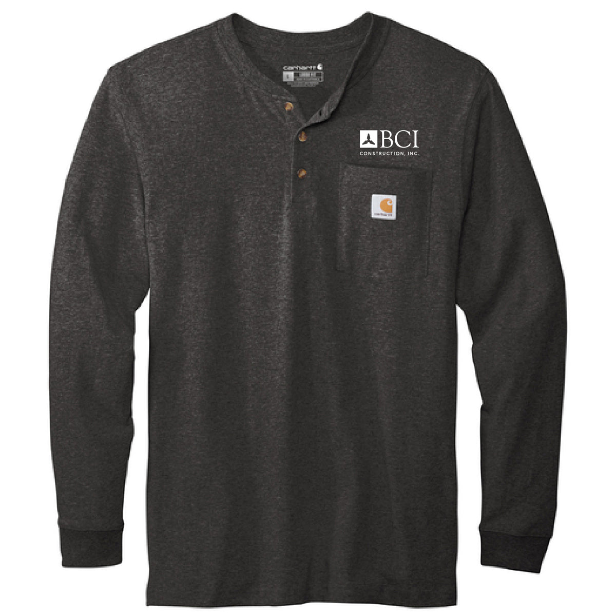 BCI Carhartt® Long Sleeve Henley T-Shirt