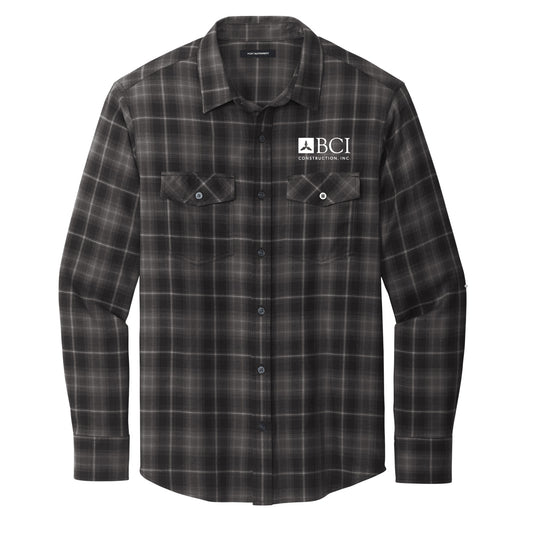 BCI Long Sleeve Ombre Plaid Shirt